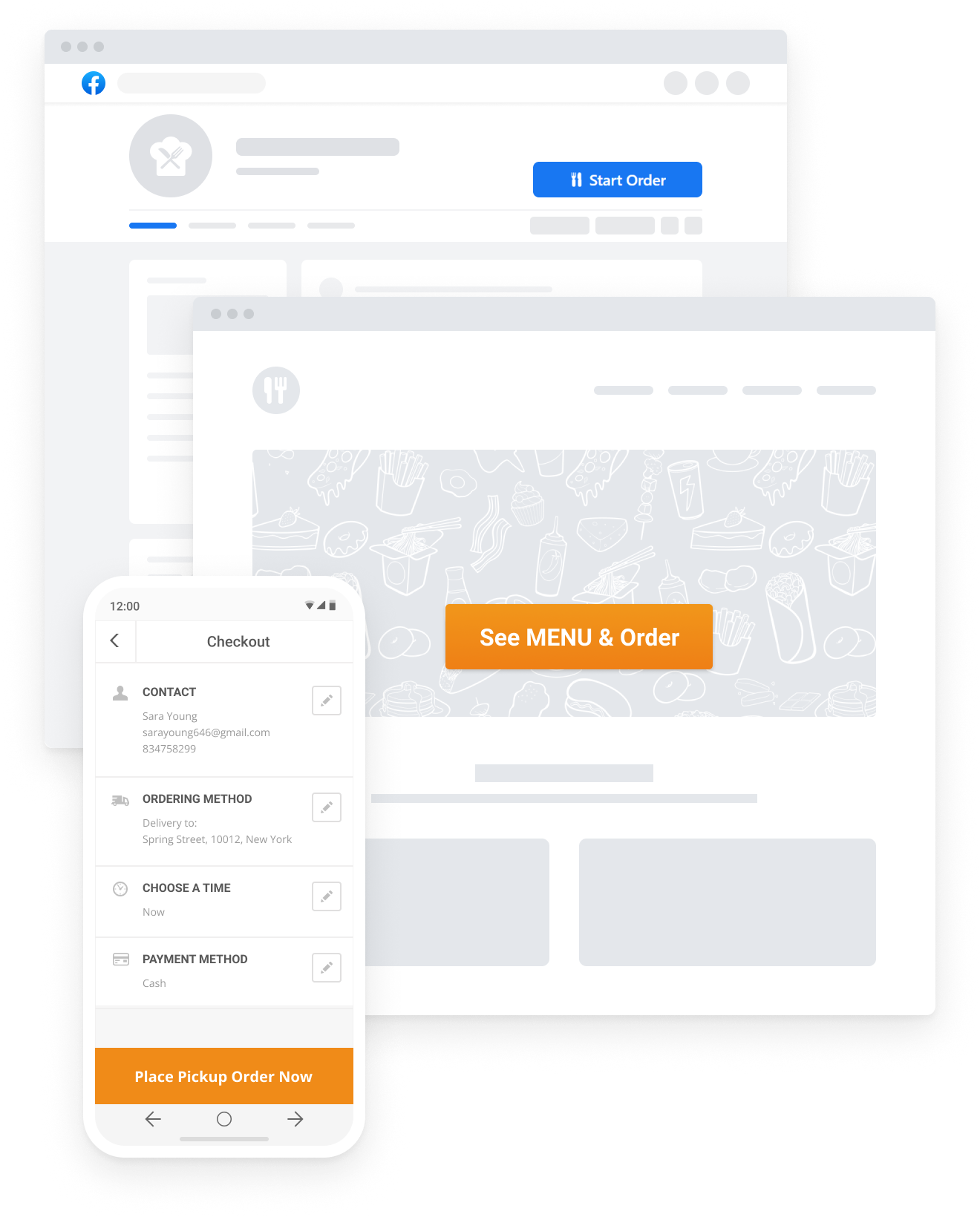 Social + Web Site + Smart menu